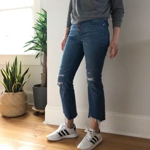 Madewell Button Front Cali Demi Boot Jeans